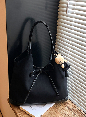 新款复古时尚百搭洋气托特包女简约休闲手提包高级质感小众单肩包