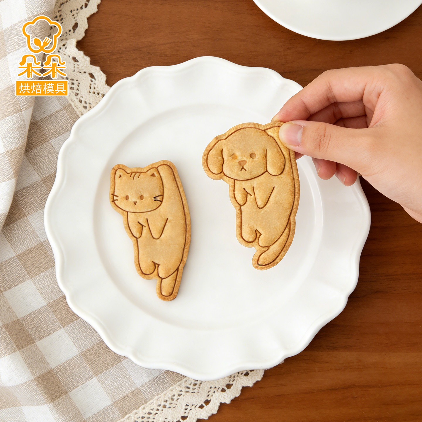 可爱小猫狗卡通饼干模具香牌图片
