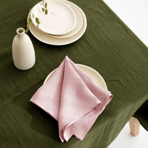 北欧风纯色高级感亚麻餐巾32X44CM餐垫厨房擦手巾方形隔热垫定制