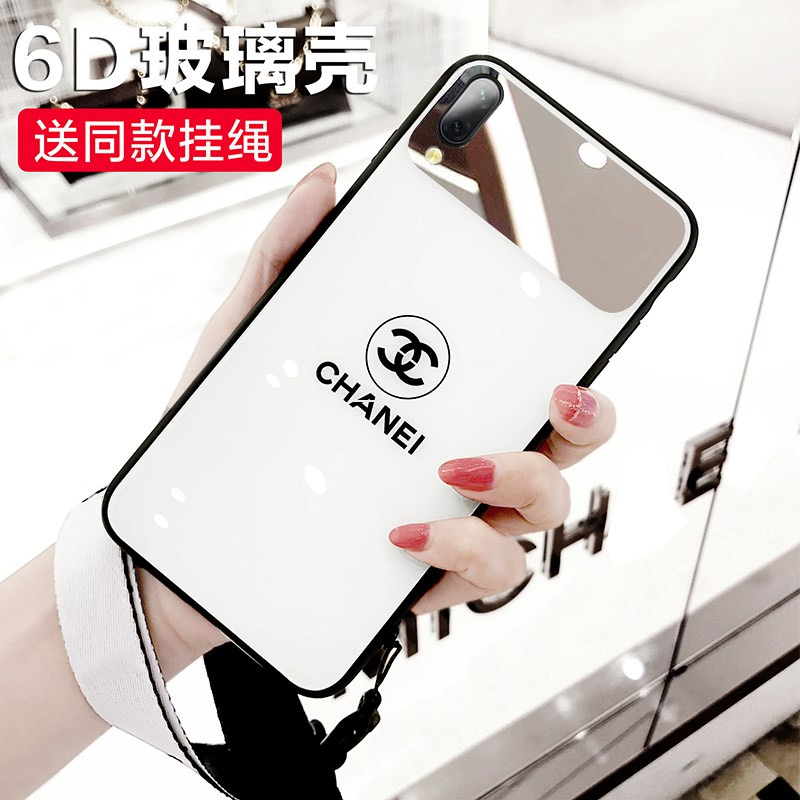 手机壳女款幻彩版玻璃镜面防摔