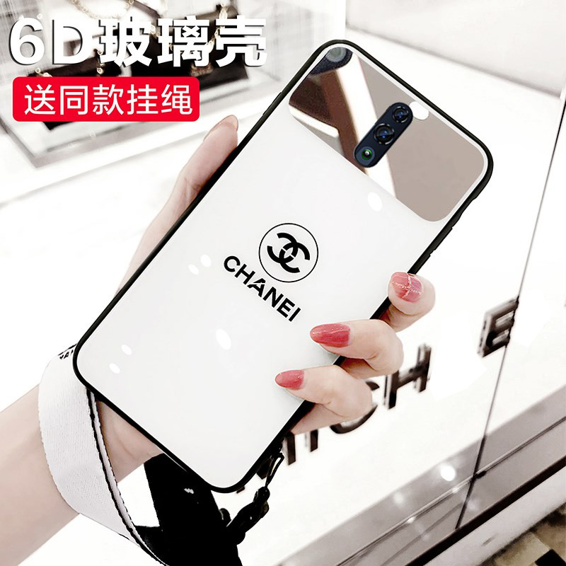 oppor17手机壳女r15x玻璃镜面opporeno防摔r11潮牌r17pro硅胶r11splus个性r15梦境版网红reno10倍变焦挂绳