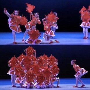 红红的中国结演出服道具儿童元旦喜庆中国红幼儿园小梦娃舞蹈服装