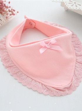 1Pcs Cute Triangular Saliva Towels Pure Color Korean Style