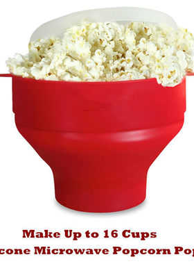 Microwave Popcorn Popper Silicone Maker Microwavable Bowl