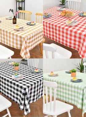 checkered tablecloth rectangular square table picnic cloth