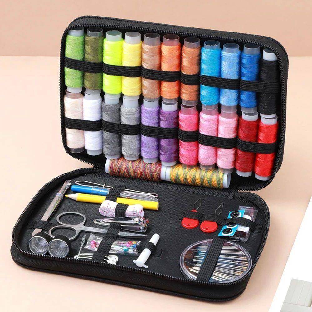 Sewing Kit Complete Set with Threads Needles Scissors Tape 0