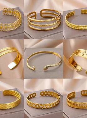 Vintage Snake Bangle Bracelet For Women Stainless Steel Snak