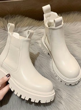 Autumn Winter Chelsea Boots Women 2024 Platform Warm Shoes