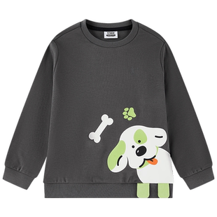 中国乔丹童装男童卫衣纯棉宝宝秋装2025春秋新款小童长袖圆领上衣