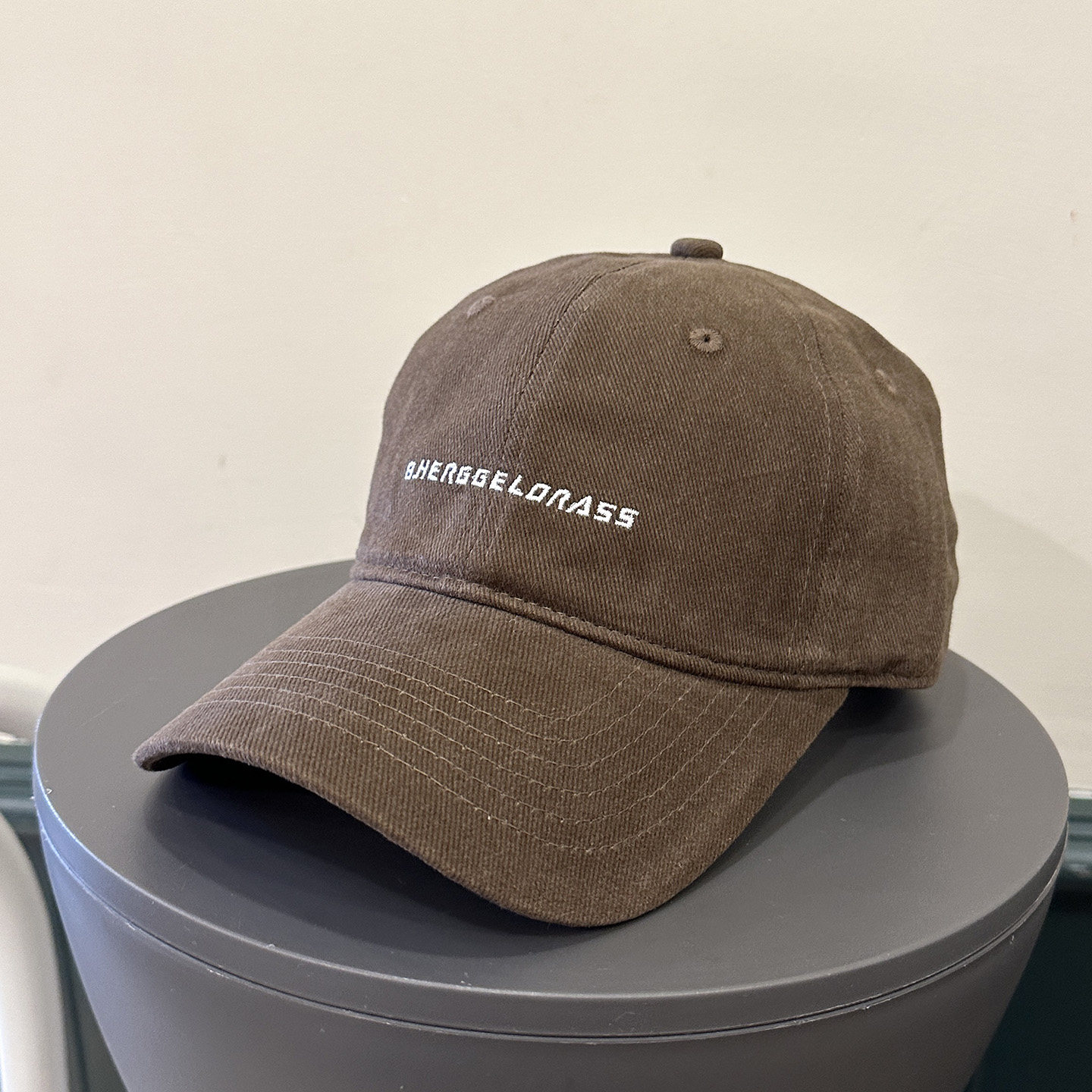 韩版学院风字母刺绣磨毛棒球帽女百搭显脸小软顶大头鸭舌帽男休闲