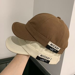 小众日系简约潮牌短檐鸭舌帽女春夏天韩版 街头嘻哈棒球帽情侣遮阳