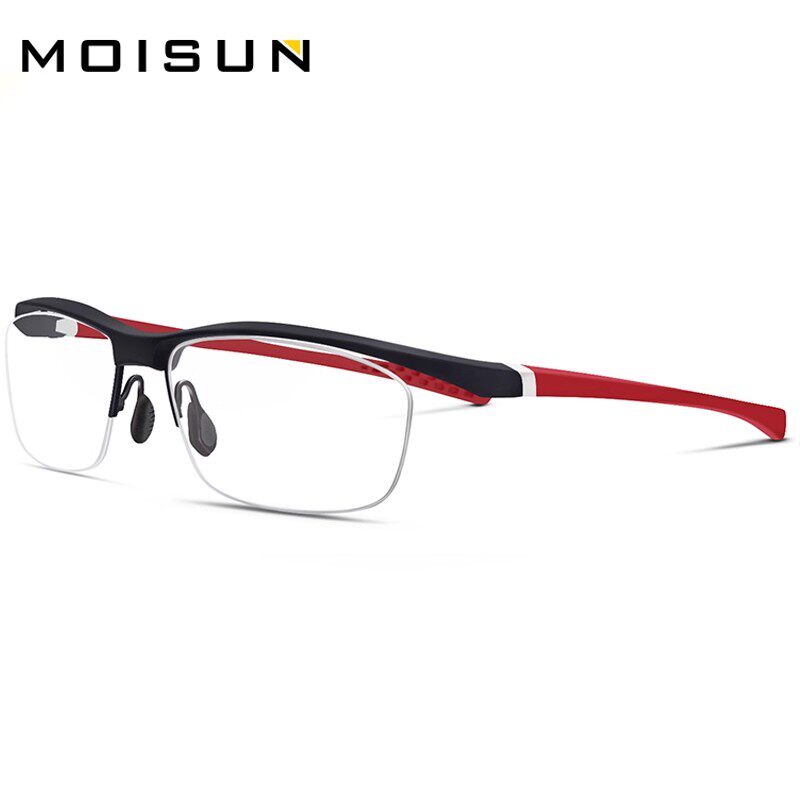 半框运动眼镜篮球近视tr90眼镜框架男士带度数羽毛球跑步护目镜架