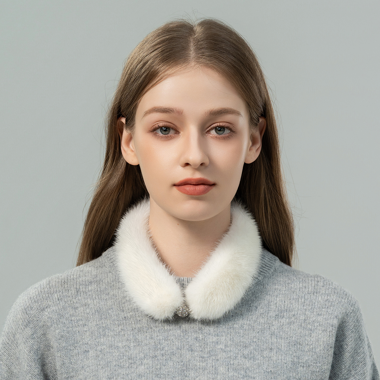 韩版时尚保暖水貂毛双面皮草围脖