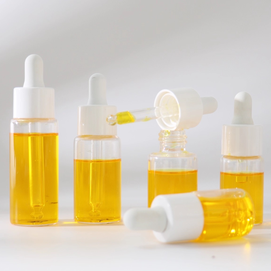 HOPECK双层滴管盖透明玻璃精油瓶