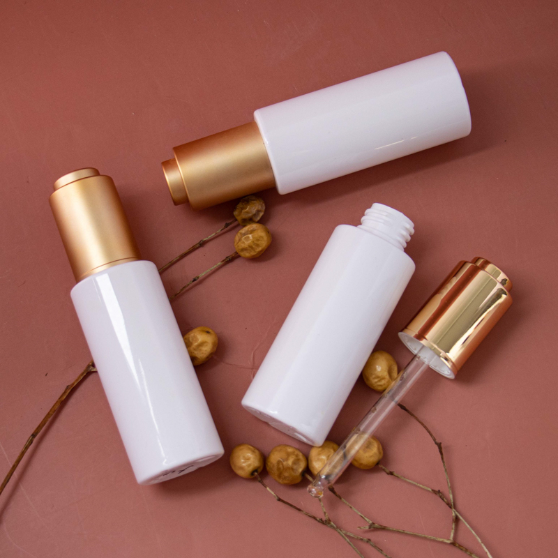 HOPECK电镀按压滴管盖塑料精油瓶