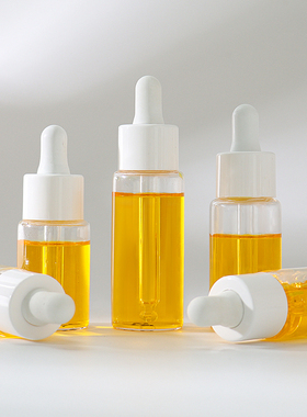 分装瓶HOPECK白色双层滴管透明管制玻璃瓶18牙10-30ml玻璃精油瓶