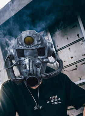 机械赛博朋克头盔生化毒气面罩星球大战机器人头套防毒帅气面具男