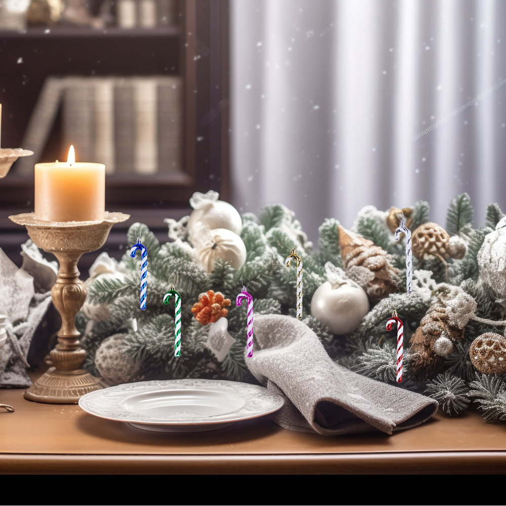 圣诞树装饰品 圣诞装饰 圣诞异形球12CM拐杖