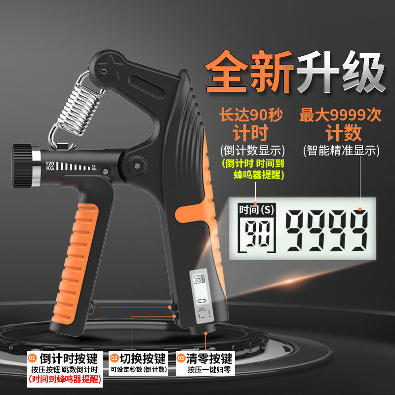 可调节计数R型握力器手指