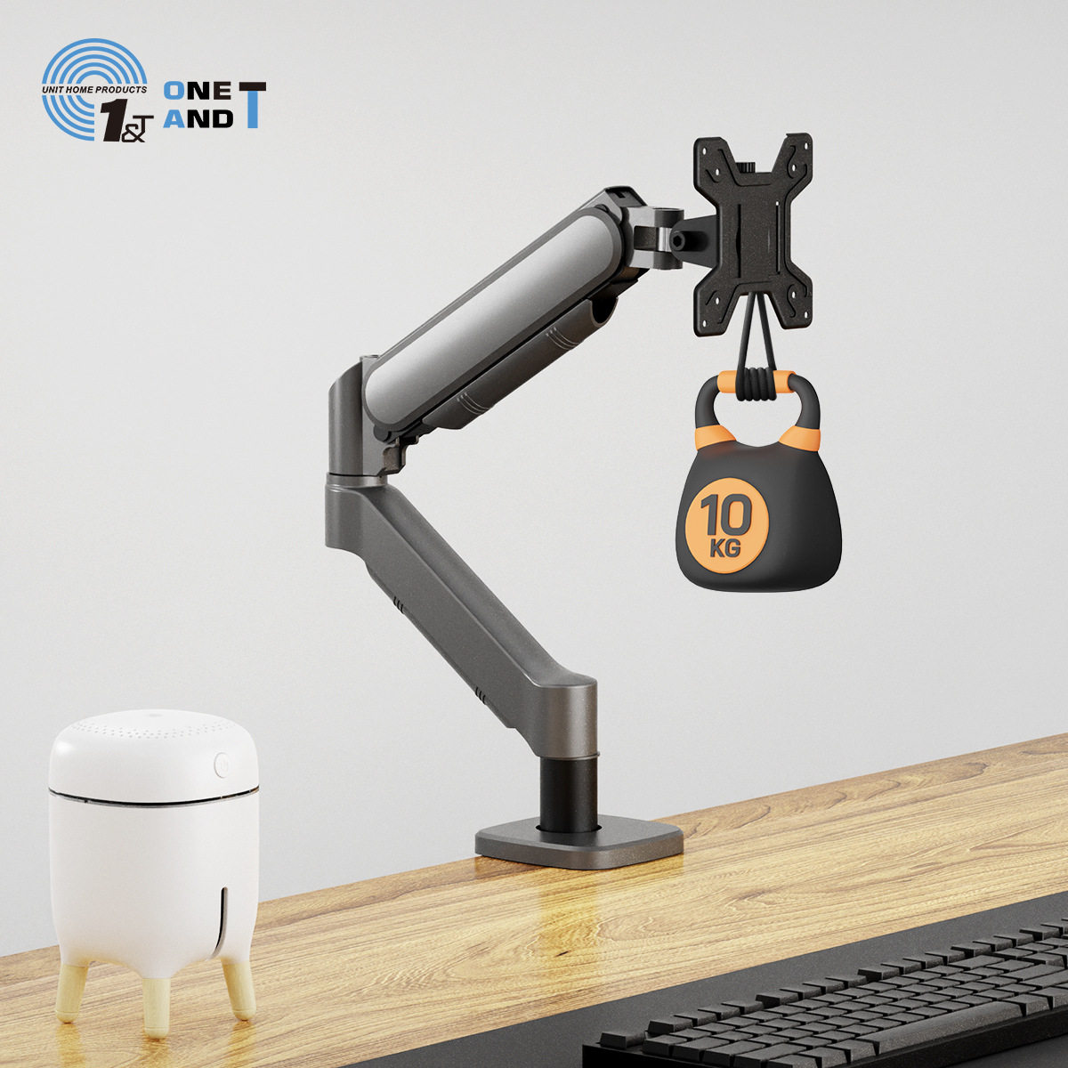 一亩三分地现货气弹簧款 电脑显示器支架悬停升降旋转工厂直销