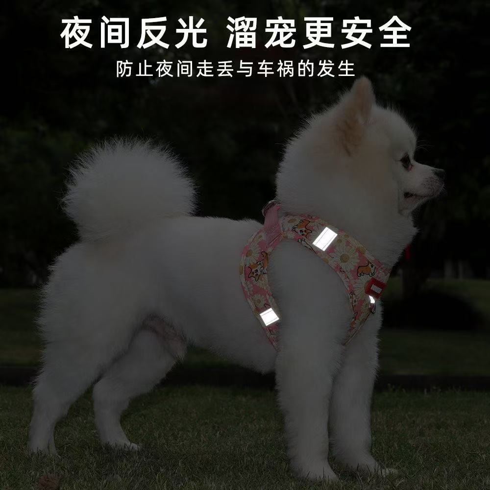 狗狗牵引绳背心式小型犬