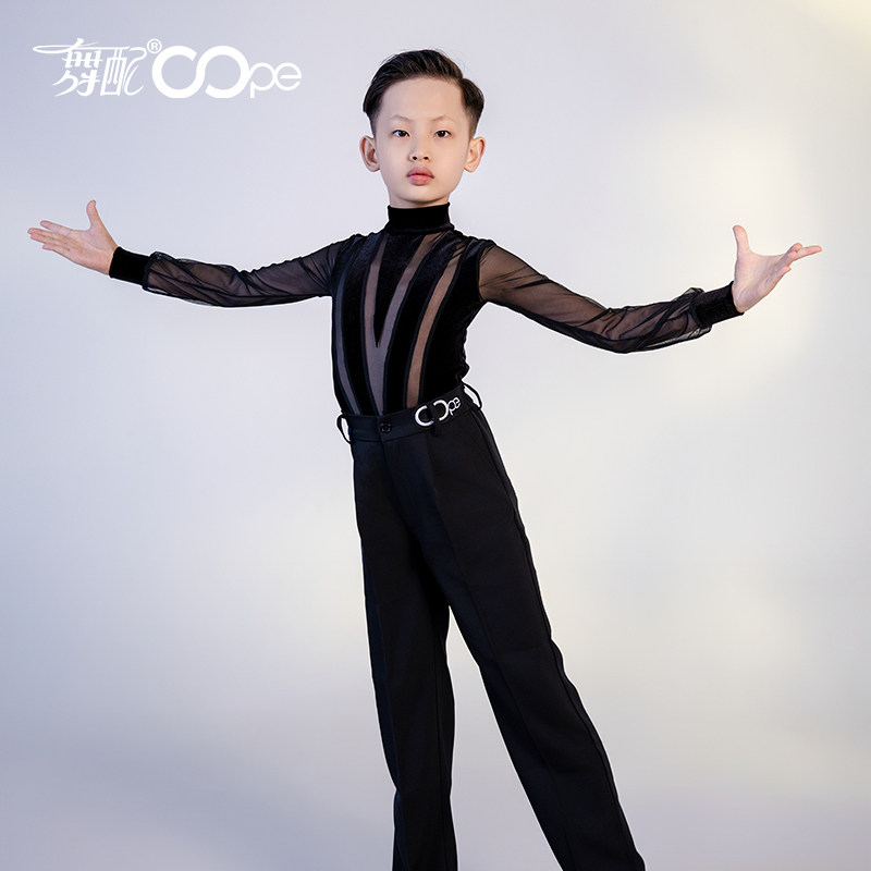 oope舞配拉丁舞练功服拼接高领