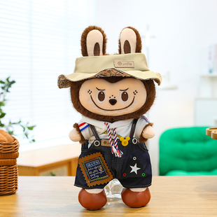 背带裤labu玩偶拉布公仔卡布布娃娃女孩毛绒玩具睡觉抱枕生日礼物