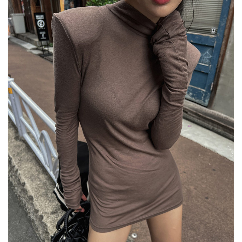 长袖韩版常规垫肩莫代尔女装