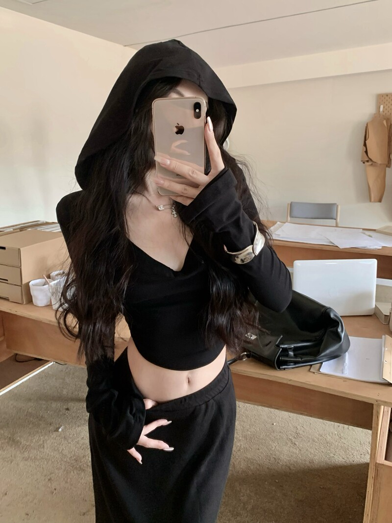 长袖韩版常规不对称棉质女装