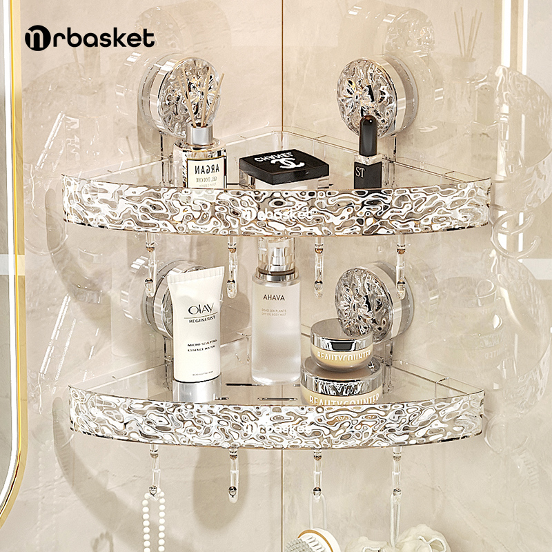 浴室吸盘置物架免打孔三角架