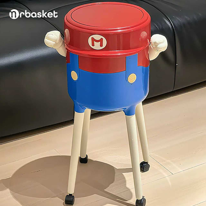 mrbasket高脚垃圾桶家用客厅带盖