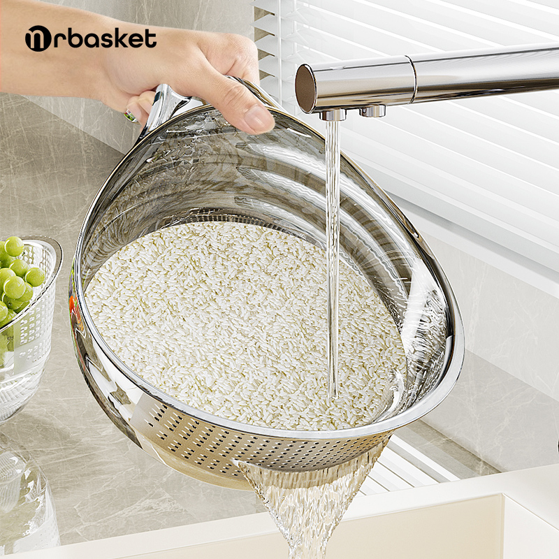 厨房淘米神器家用洗水果盆子