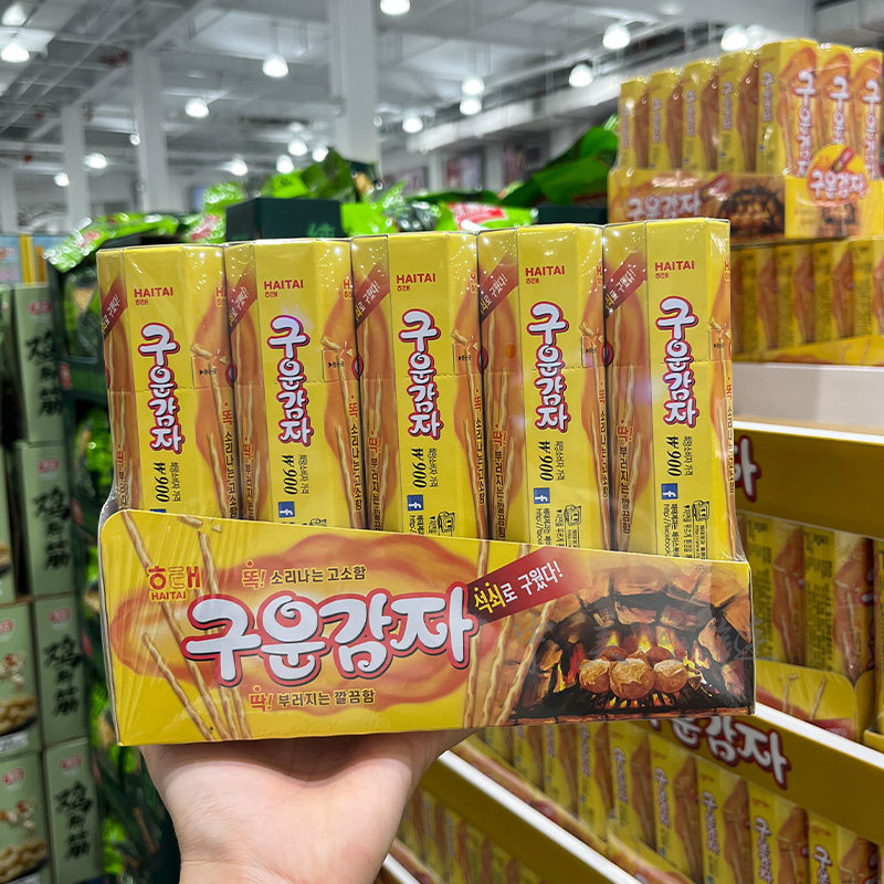 开市客代购 韩国海太牌烤薯棒饼干27g*15休闲零食饼干棒薯条小吃