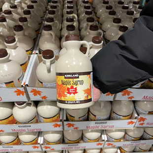 Costco代购加拿大进口Kirkland科克兰枫糖浆1L调味配料冲饮烘焙用