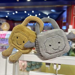 趣味同心锁毛绒公仔可爱女生陪伴玩偶创意仿真挂锁情侣备婚礼物