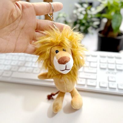 萌萌小狮子毛绒挂件钥匙扣卡通可爱网红同款学生校卡挎包书包挂饰