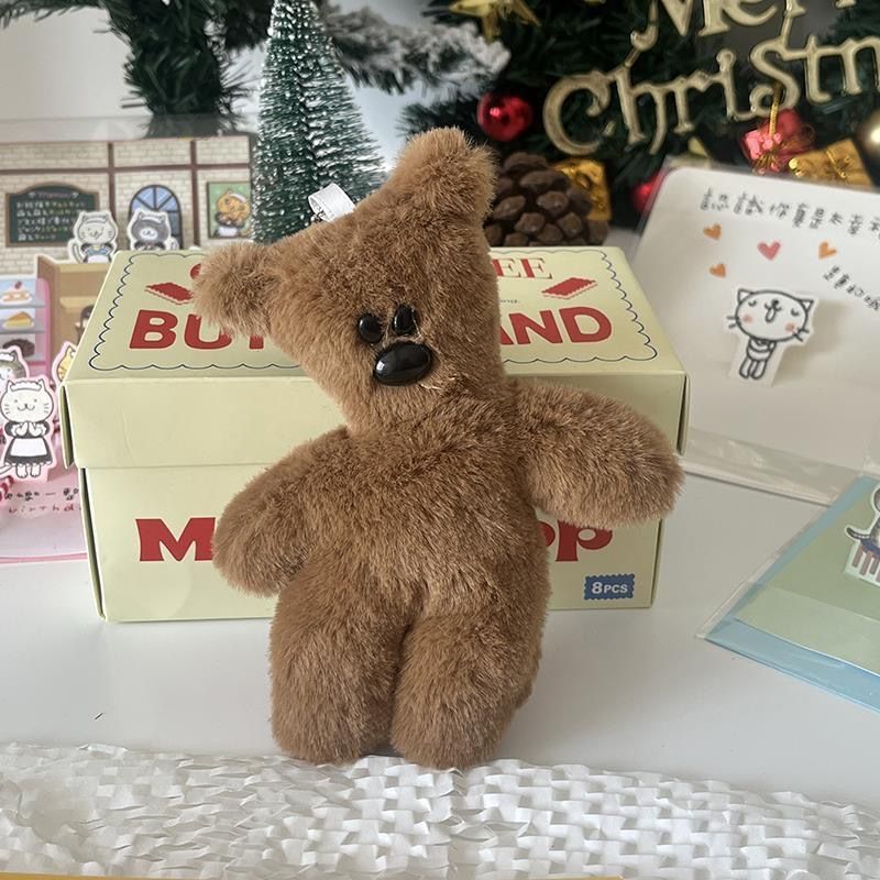 爆款  憨豆先生小熊吱吱叫可爱毛绒学生书包挂件送女友挂饰