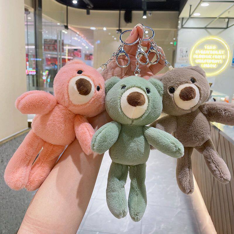 毛绒泰迪熊公仔包包挂件娃娃生日礼物情侣小熊玩偶钥匙扣毛绒玩具