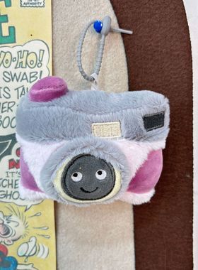 可爱毛料紫色呆萌相机钥匙链单反毛绒挂件公仔玩具抓机娃娃钥匙扣