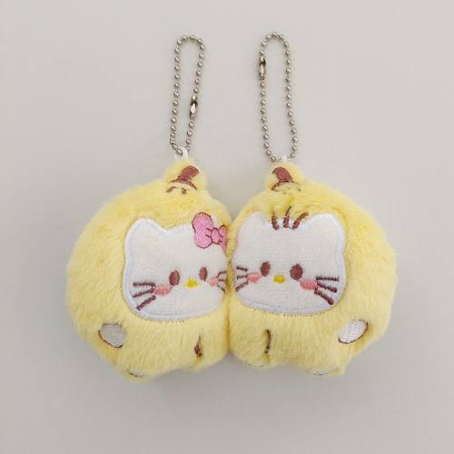 吱吱叫毛绒磁吸卡通香蕉猫挂件可爱KT猫情侣闺蜜成对玩偶挂饰