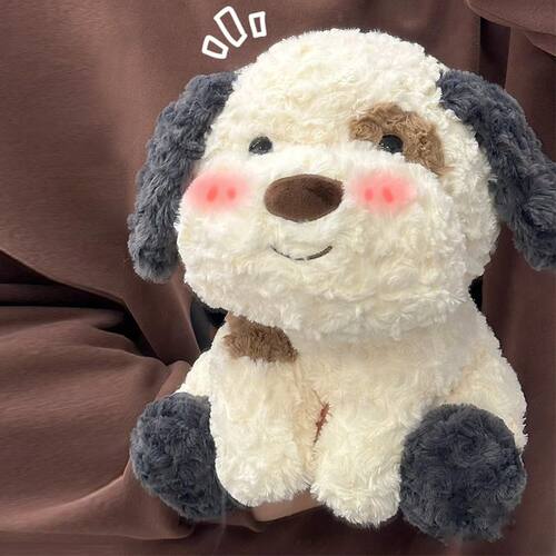 可爱小狗公仔毛绒玩具原创斑点仿真小狗玩偶睡觉抱枕布娃娃生日女