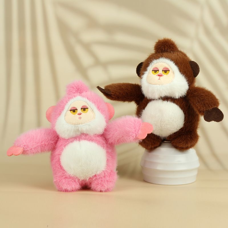 网红可爱猴子毛绒玩具挂件玩具公仔大猩猩毛绒玩具公仔小挂饰