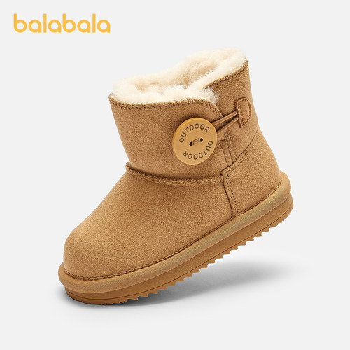 巴拉巴拉棉靴男童女童雪地靴加绒