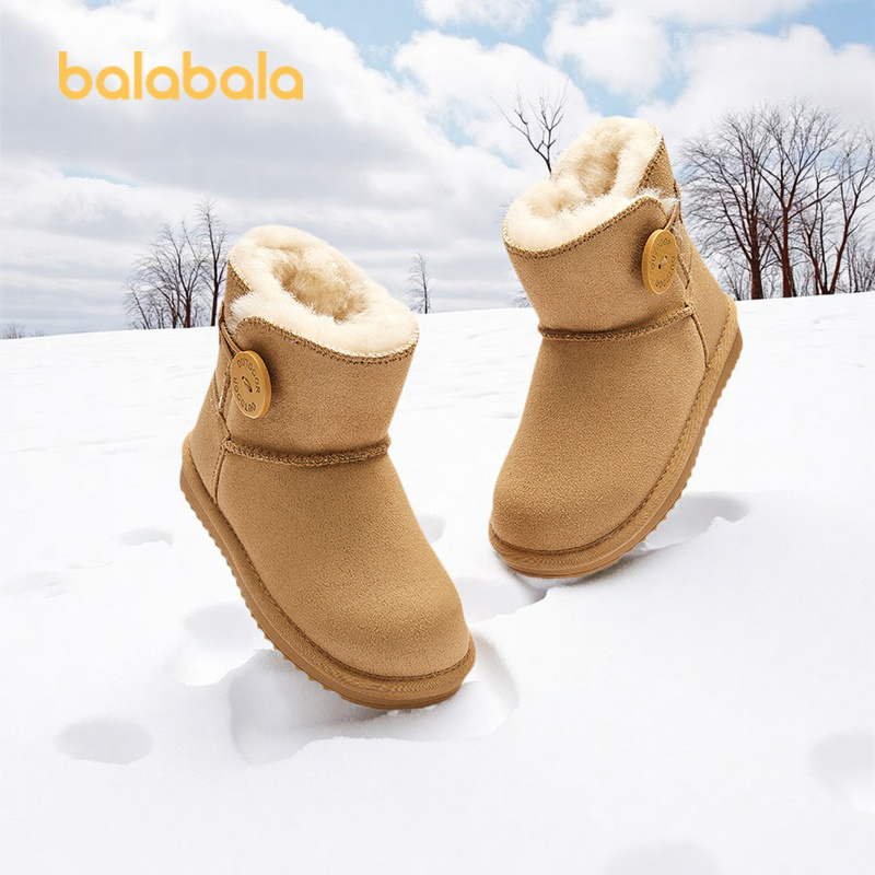 巴拉巴拉棉靴男童女童雪地靴加绒