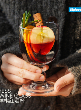 VEpiaopiao圣诞西洋棋红酒杯【新中古透明底座】玻璃热红酒杯限量