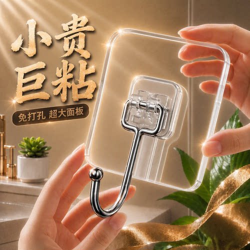 免打孔无痕强力承重挂钩粘钩衣钩