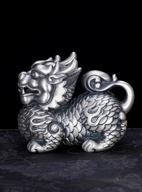 子佩集S999银【瑞兽迎福】茶宠【HS008】纯银小摆件仿古