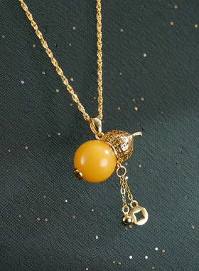 子佩集S925银镀金葫芦项链