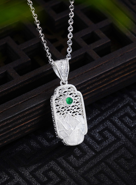 子佩集S990纯银项链【山河湘貌】时尚古风山河设计感【DSTL001】