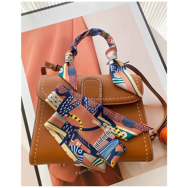 LVΒT复古高级感配色小丝巾马镫幻想曲绑包包手柄丝带长领巾围巾